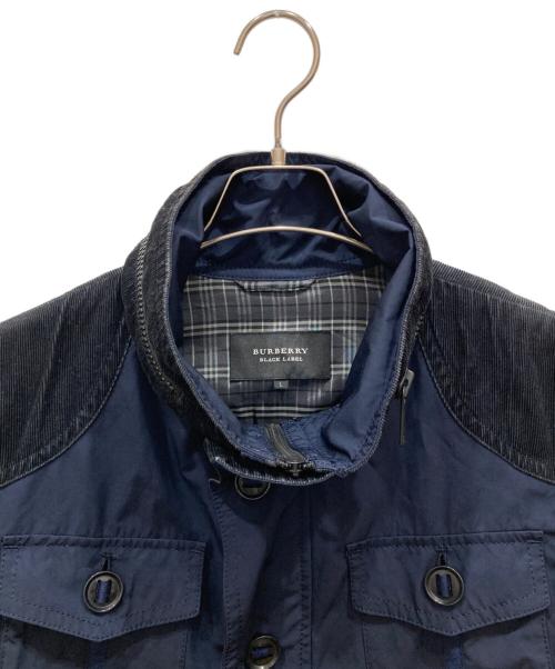 BURBERRY BLACK LABEL（バーバリーブラックレーベル）BURBERRY BLACK LABEL (バーバリーブラックレーベル) ジップジャケット ネイビー×ブラック サイズ:SIZE Lの古着・服飾アイテム
