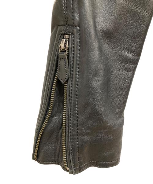 BURBERRY BLACK LABEL（バーバリーブラックレーベル）BURBERRY BLACK LABEL (バーバリーブラックレーベル) ラムレザーファージャケット ブラック サイズ:Ⅼの古着・服飾アイテム