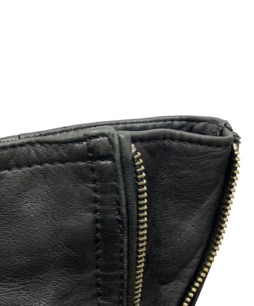 BURBERRY BLACK LABEL（バーバリーブラックレーベル）BURBERRY BLACK LABEL (バーバリーブラックレーベル) ラムレザーファージャケット ブラック サイズ:Ⅼの古着・服飾アイテム