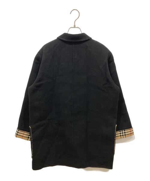 Burberry's（バーバリー）Burberry's (バーバリーズ) ノバチェックウールステンカラーコート ブラック サイズ:SIZE 9ARの古着・服飾アイテム