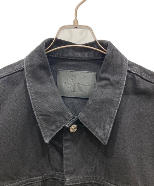 Calvin Klein（カルバンクライン）Calvin Klein (カルバンクライン) 90s クラシックブラックトラッカーデニムジャケット ブラック サイズ:SIZE XLの古着・服飾アイテム