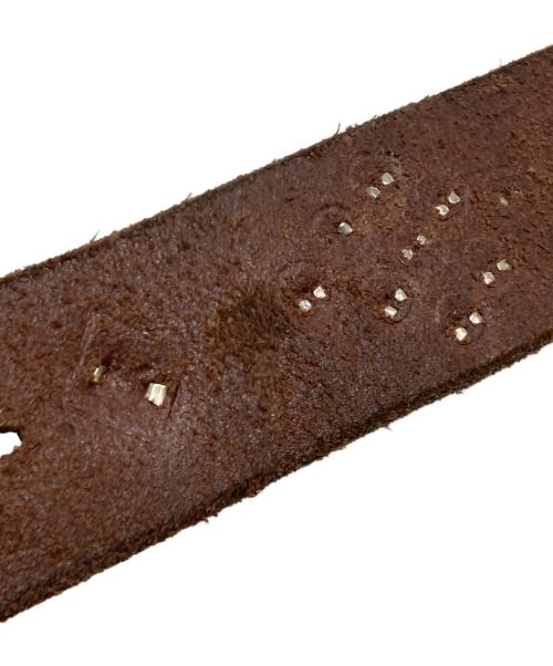 htc（エイチティーシー）HTC (エイチティーシー) RHC Ron Herman (アールエイチシー ロンハーマン) 別注スタッズ ベルト ブラウン サイズ:34の古着・服飾アイテム