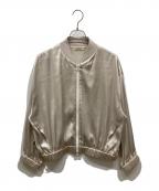 MOGA×戸野塚かおるモガ×トノツカカオル）の古着「ネイルヴィンテージサテンショートブルゾン」｜アイボリー