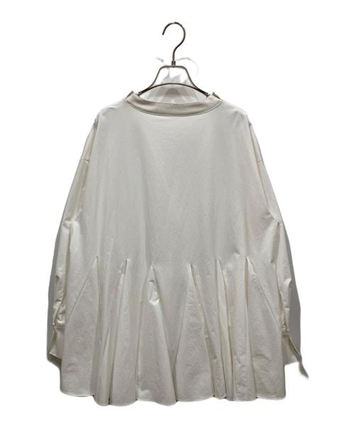 LE PHIL（ル フィル）LE PHIL (ル フィル) ナイロンストレッチブロードブラウス ホワイト サイズ:freeの古着・服飾アイテム