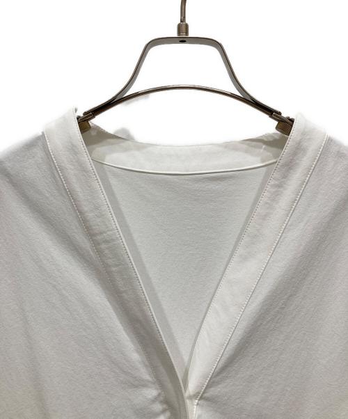 LE PHIL（ル フィル）LE PHIL (ル フィル) ナイロンストレッチブロードブラウス ホワイト サイズ:freeの古着・服飾アイテム