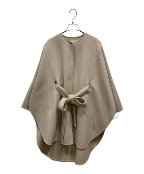 LE PHIL（ル フィル）LE PHIL (ル フィル) ソフトウールリバーハーフコート ベージュの古着・服飾アイテム