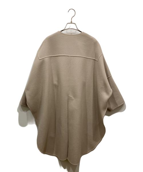 LE PHIL（ル フィル）LE PHIL (ル フィル) ソフトウールリバーハーフコート ベージュの古着・服飾アイテム