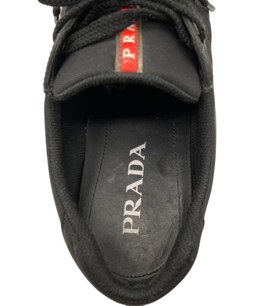 PRADA（プラダ）PRADA (プラダ) ナイロンスニーカー ブラック サイズ:8の古着・服飾アイテム