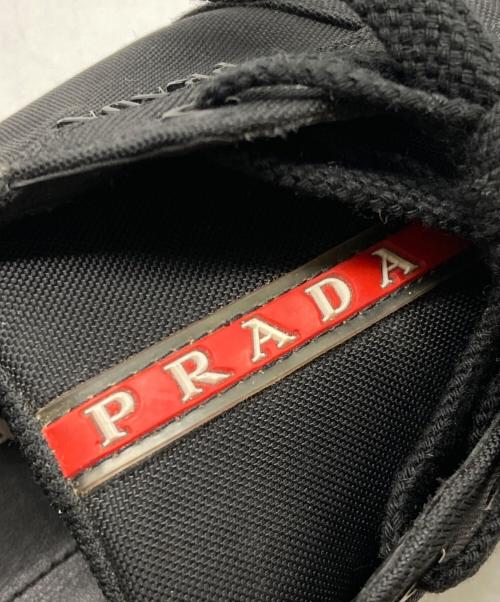 PRADA（プラダ）PRADA (プラダ) ナイロンスニーカー ブラック サイズ:8の古着・服飾アイテム