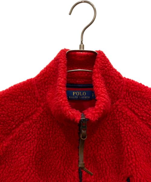 POLO RALPH LAUREN（ポロ・ラルフローレン）POLO RALPH LAUREN (ポロ・ラルフローレン) ボアジャケット レッド サイズ:Sの古着・服飾アイテム