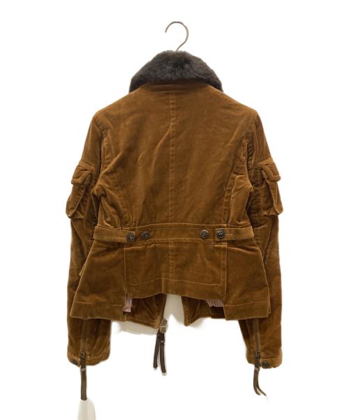 DSQUARED2（ディースクエアード）DSQUARED2 (ディースクエアード) 襟コーデュロイベロアジャケット ブラウン サイズ:40の古着・服飾アイテム