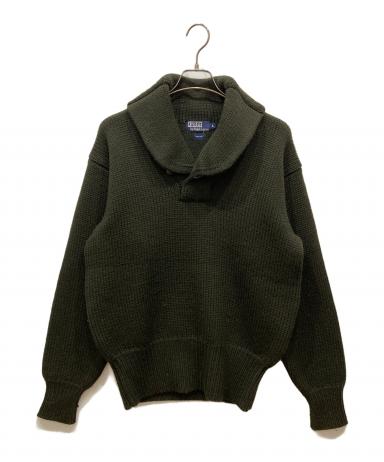 古着 ラルフローレン Ralph Lauren ブランド ニット ベスト レディース ウール ショールカラー ベージュ他 カーキ 【spe】 24sep30 中古 トップス POLO RALPH LAUREN（ポロ・ラルフローレン） 古着 ラルフローレン
