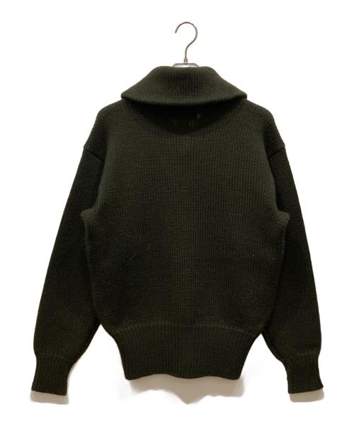 POLO RALPH LAUREN（ポロ・ラルフローレン）POLO RALPH LAUREN (ポロ・ラルフローレン) ショールカラーニット カーキ サイズ:Ⅼの古着・服飾アイテム