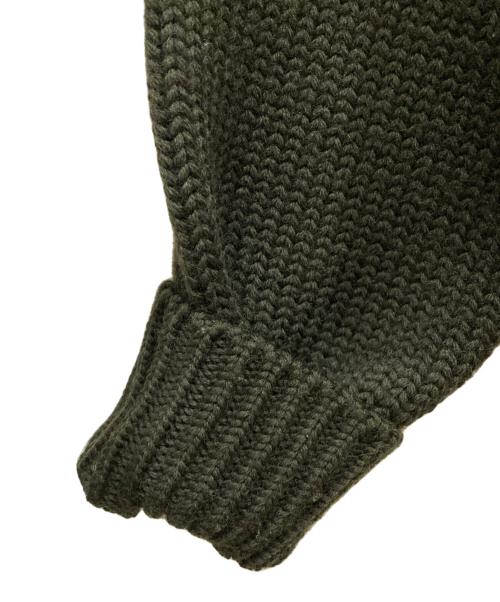 POLO RALPH LAUREN（ポロ・ラルフローレン）POLO RALPH LAUREN (ポロ・ラルフローレン) ショールカラーニット カーキ サイズ:Ⅼの古着・服飾アイテム