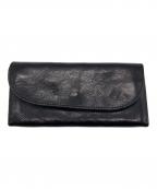 ANNAKアナック）の古着「AMANDA OIL LEATHER LONG WALLET」｜ブラック