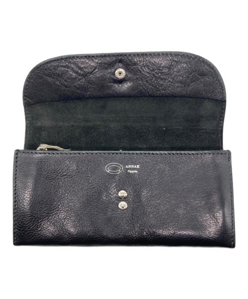 ANNAK（アナック）annak (アナック) AMANDA OIL LEATHER LONG WALLET ブラックの古着・服飾アイテム