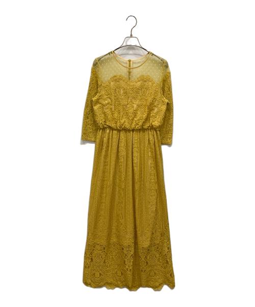 troisiemechaco（トロワズィエムチャコ）troisiemeCHACO (トロワズィエムチャコ) ブラウスワンピース イエロー サイズ:SIZE 38の古着・服飾アイテム