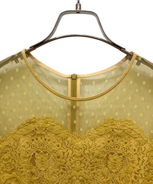 troisiemechaco（トロワズィエムチャコ）troisiemeCHACO (トロワズィエムチャコ) ブラウスワンピース イエロー サイズ:SIZE 38の古着・服飾アイテム