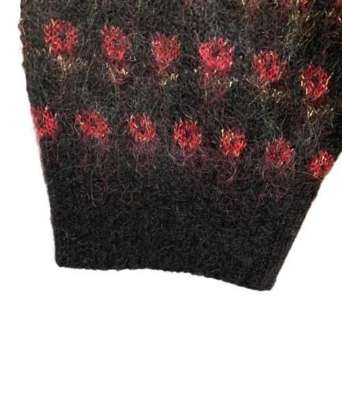 SUPREME（シュプリーム）Supreme (シュプリーム) Supreme Flowers Metallic Sweater ブラック×レッド サイズ:XLの古着・服飾アイテム