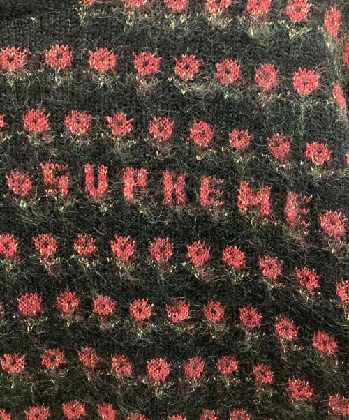 SUPREME（シュプリーム）Supreme (シュプリーム) Supreme Flowers Metallic Sweater ブラック×レッド サイズ:XLの古着・服飾アイテム