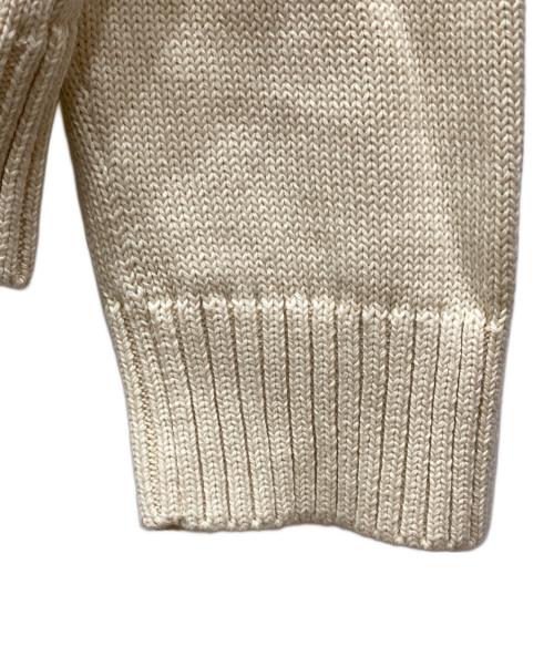 POLO RALPH LAUREN（ポロ・ラルフローレン）POLO RALPH LAUREN (ポロ・ラルフローレン) BEAMS (ビームス) 別注Vネックミドルゲージコットンニットカーディガン アイボリー サイズ:SIZE Lの古着・服飾アイテム