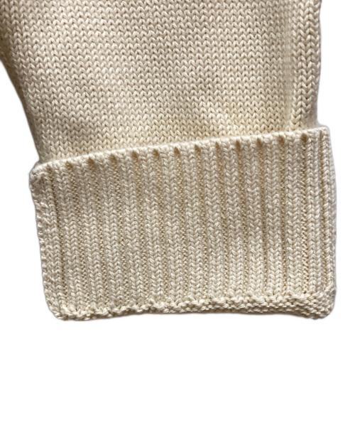 POLO RALPH LAUREN（ポロ・ラルフローレン）POLO RALPH LAUREN (ポロ・ラルフローレン) BEAMS (ビームス) 別注Vネックミドルゲージコットンニットカーディガン アイボリー サイズ:SIZE Lの古着・服飾アイテム