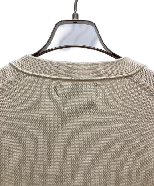 POLO RALPH LAUREN（ポロ・ラルフローレン）POLO RALPH LAUREN (ポロ・ラルフローレン) BEAMS (ビームス) 別注Vネックミドルゲージコットンニットカーディガン アイボリー サイズ:SIZE Lの古着・服飾アイテム