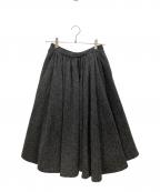 tricot COMME des GARCONSトリココムデギャルソン）の古着「ウールナイロンギャザースカート」｜グレー