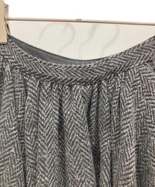tricot COMME des GARCONS（トリココムデギャルソン）tricot COMME des GARCONS (トリココムデギャルソン) ウールナイロンギャザースカート グレー サイズ:SIZE Mの古着・服飾アイテム