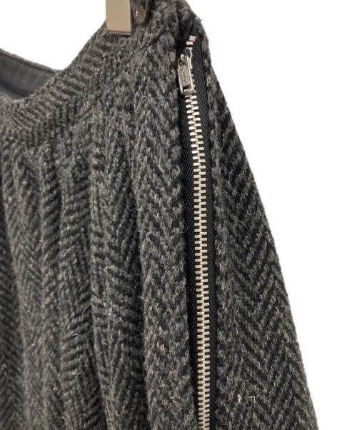 tricot COMME des GARCONS（トリココムデギャルソン）tricot COMME des GARCONS (トリココムデギャルソン) ウールナイロンギャザースカート グレー サイズ:SIZE Mの古着・服飾アイテム