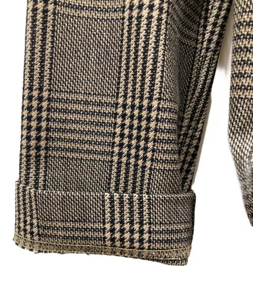 45R（フォーティファイブ・アール）45R (フォーティファイブ・アール) グレンチェック/ウールストレッチ ドレス ブラウン サイズ:SIZE 2の古着・服飾アイテム