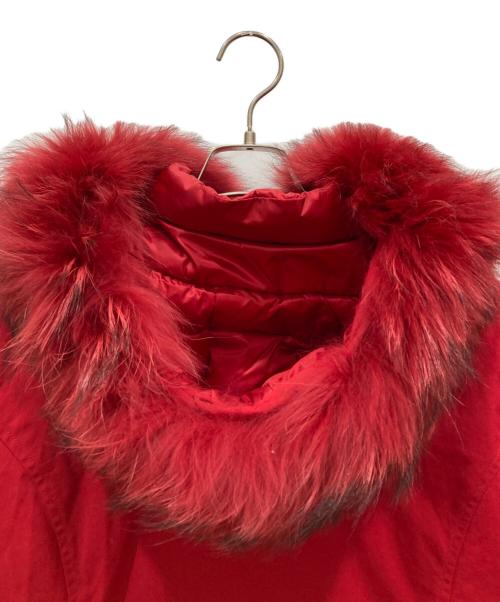 CAPE HORN（ケープホーン）CAPE HORN (ケープホーン) ラクーンファーダウンジャケット レッド サイズ:46の古着・服飾アイテム