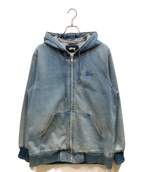 stussy（ステューシー）stussy (ステューシー) デニムフーデットジップジャケット インディゴ サイズ:XLの古着・服飾アイテム