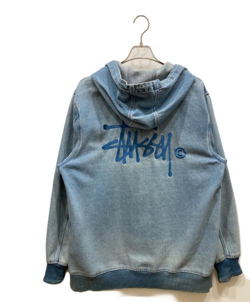 stussy（ステューシー）stussy (ステューシー) デニムフーデットジップジャケット インディゴ サイズ:XLの古着・服飾アイテム