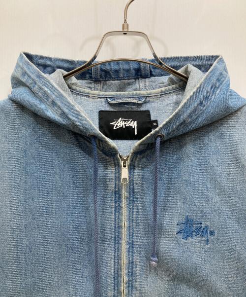 stussy（ステューシー）stussy (ステューシー) デニムフーデットジップジャケット インディゴ サイズ:XLの古着・服飾アイテム