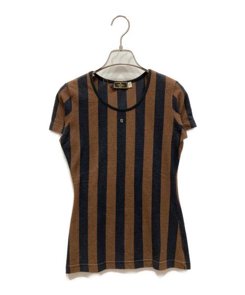 FENDI（フェンディ）FENDI (フェンディ) 半袖カットソー ブラウン サイズ:SIZE 40の古着・服飾アイテム