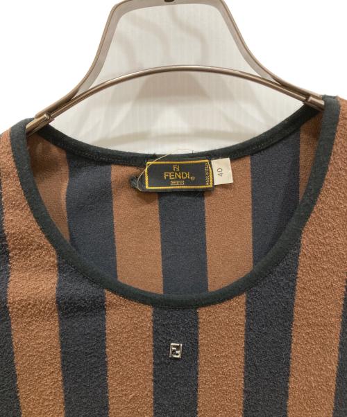 FENDI（フェンディ）FENDI (フェンディ) 半袖カットソー ブラウン サイズ:SIZE 40の古着・服飾アイテム