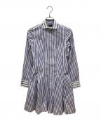 POLO RALPH LAURENポロ・ラルフローレン）の古着「ストライプシャツワンピース」｜ホワイト