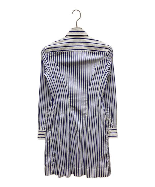 POLO RALPH LAUREN（ポロ・ラルフローレン）POLO RALPH LAUREN (ポロ・ラルフローレン) ストライプシャツワンピース ホワイト サイズ:SIZE 0の古着・服飾アイテム