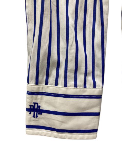 POLO RALPH LAUREN（ポロ・ラルフローレン）POLO RALPH LAUREN (ポロ・ラルフローレン) ストライプシャツワンピース ホワイト サイズ:SIZE 0の古着・服飾アイテム