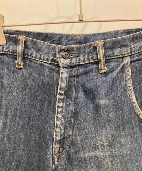 Y's（ワイズ）Y's (ワイズ) Curved Hem Pocket Wide Denim Pants インディゴ サイズ:3の古着・服飾アイテム