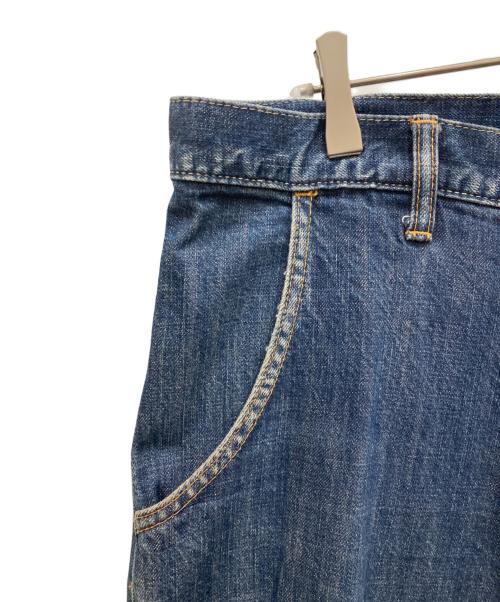 Y's（ワイズ）Y's (ワイズ) Curved Hem Pocket Wide Denim Pants インディゴ サイズ:3の古着・服飾アイテム