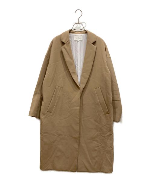ENFOLD（エンフォルド）ENFOLD (エンフォルド) ダブルクロス2BOXコート ベージュ サイズ:SIZE Mの古着・服飾アイテム