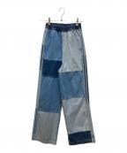 adidasアディダス）の古着「パッチワークジーン」｜インディゴ