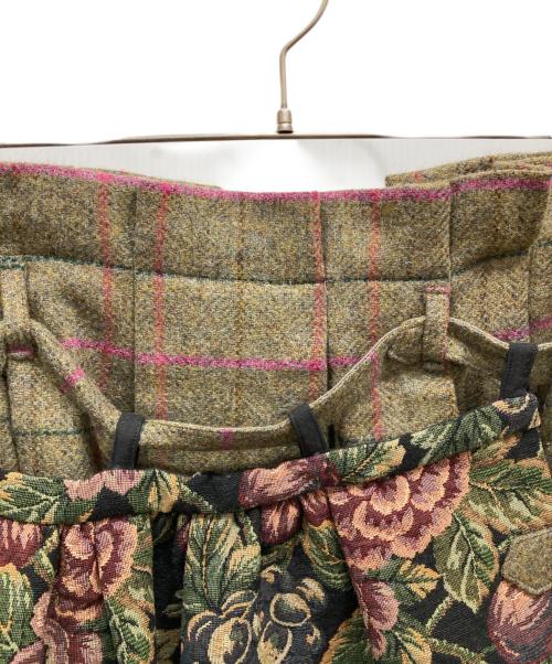 ASEEDONCLOUD（アシードンクラウド）ASEEDONCLOUD (アシードンクラウド) apron work skirt ブラウン×ブラック サイズ:FREEの古着・服飾アイテム