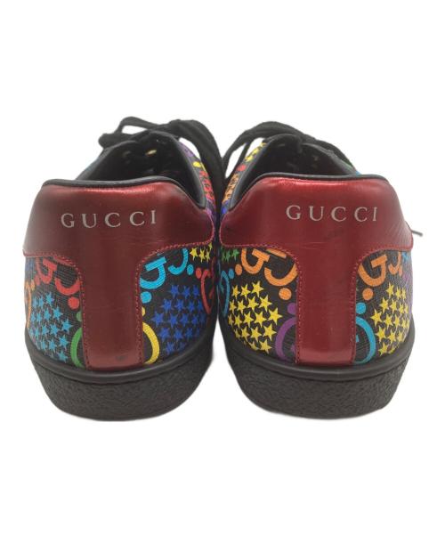 GUCCI（グッチ）GUCCI (グッチ) サイケデリックスニーカー ブラック サイズ:SIZE 8 1/2の古着・服飾アイテム