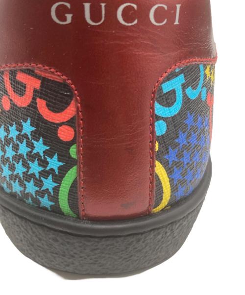 GUCCI（グッチ）GUCCI (グッチ) サイケデリックスニーカー ブラック サイズ:SIZE 8 1/2の古着・服飾アイテム