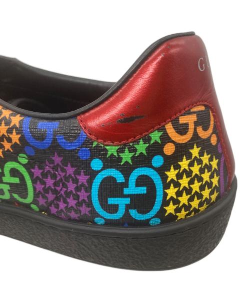 GUCCI（グッチ）GUCCI (グッチ) サイケデリックスニーカー ブラック サイズ:SIZE 8 1/2の古着・服飾アイテム