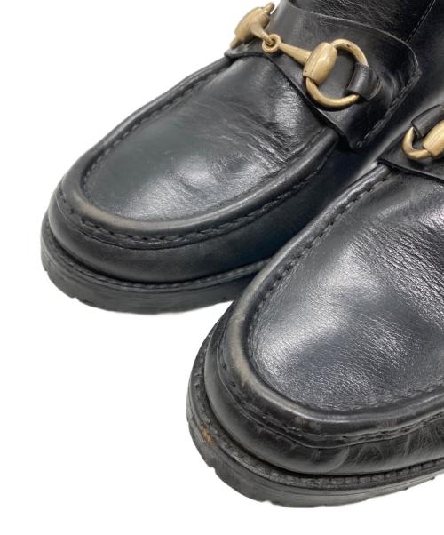 GUCCI（グッチ）GUCCI (グッチ) ホースビットモカシンブーツ ブラック サイズ:SIZE 23.5cmの古着・服飾アイテム
