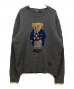 POLO RALPH LAURENポロ・ラルフローレン）の古着「ポロベアニット」｜グレー